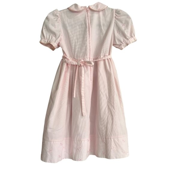 Vtg Cheazioni Brigitte Girls Pink Dress Sz 8 Made in Italy Embroidered Girl Era - Picture 2 of 9